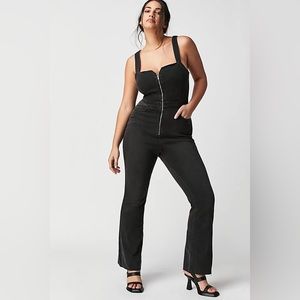 Free people backless overalls